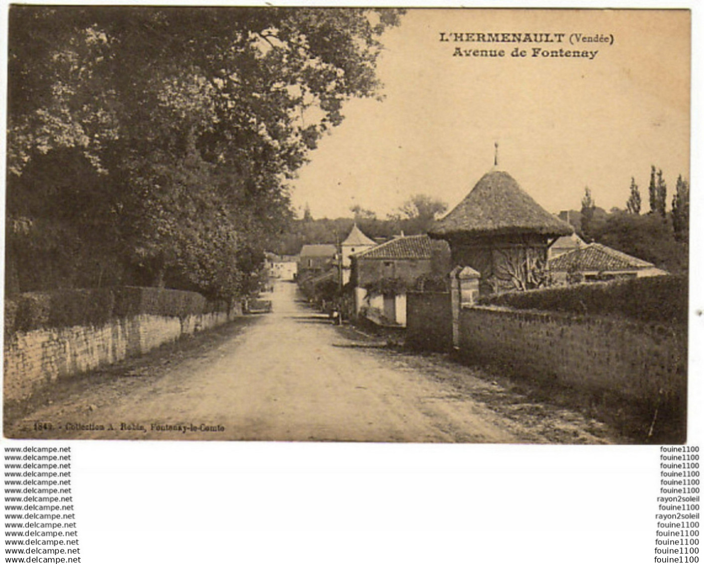 carte de l'hermenault  avenue de fontenay