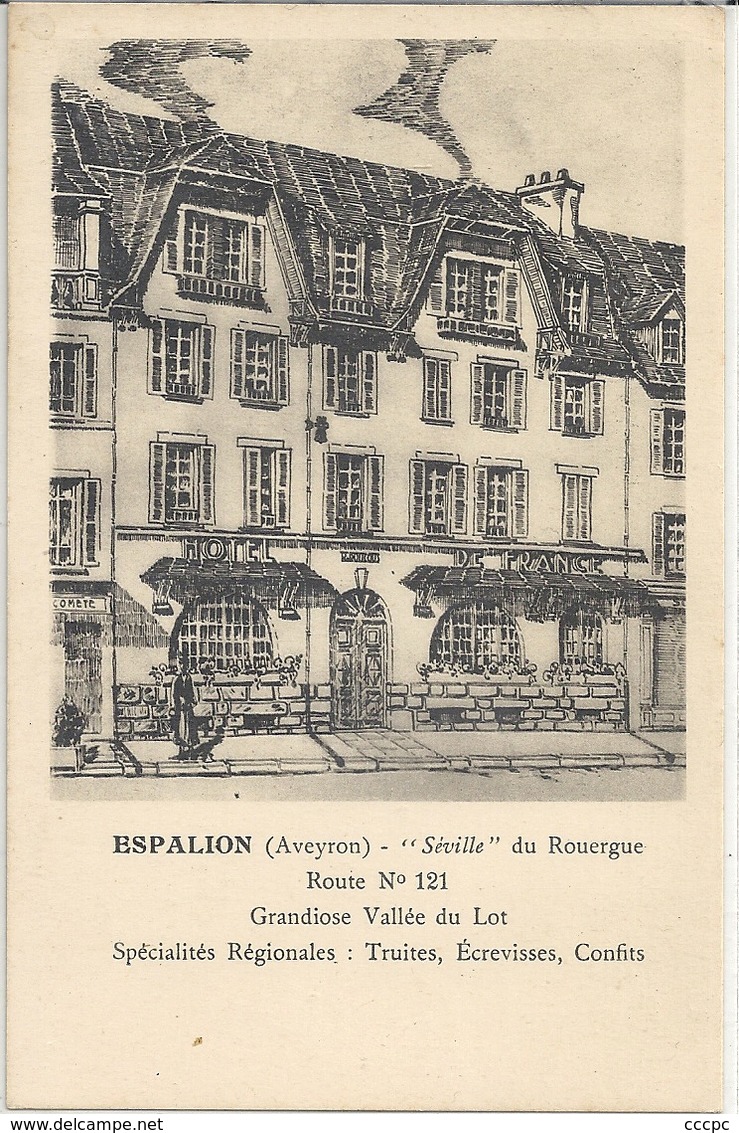 Carte de publicité Espalion "Séville" du Rouergue