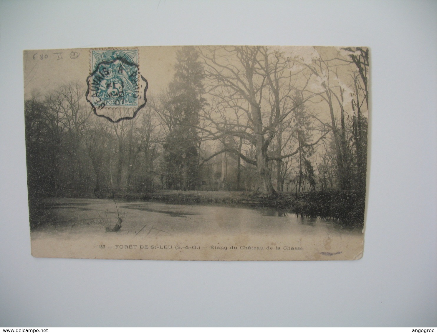 Carte  Forêt de Saint-Leu St-Leu  (S-&-O) Etang du Château de la Chasse 1907