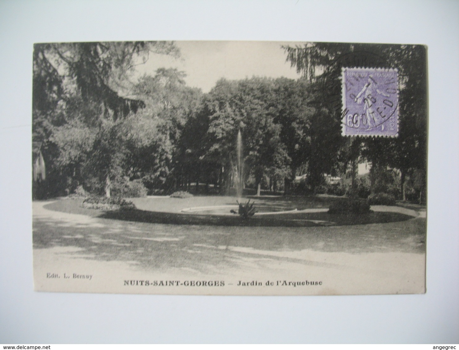 Carte   Nuits Saint-Georges  Jardin de l'Arquebuse   1926