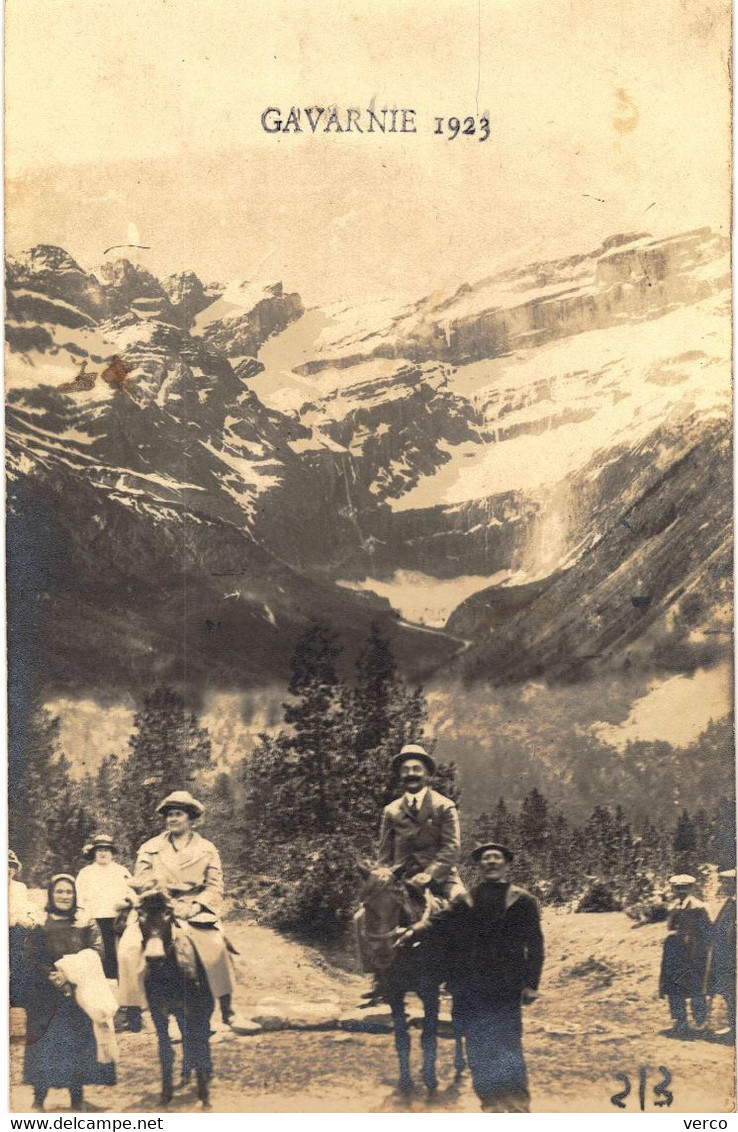 Carte PHOTO  Ancienne  de   GAVARNIE 1923