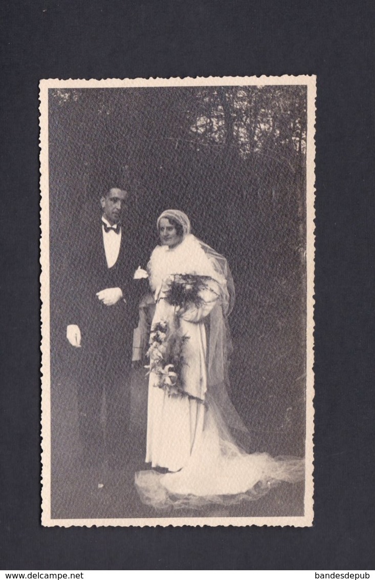 Carte photo archives famille Chalot Guiry en Vexin (95) Mariage Robert Chalot Genevieve Barthelemy