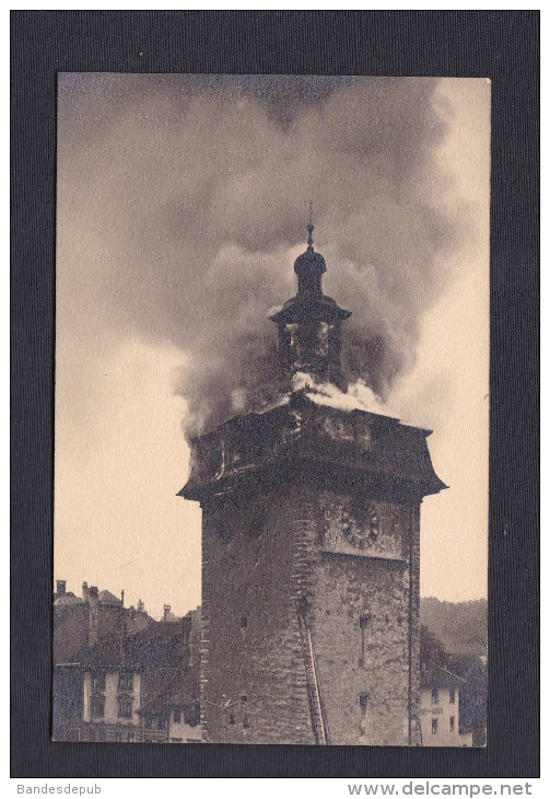 Carte photo Suisse SH Schaffhouse Schaffhausen ( Schwabbentor Brand Incendie 1932 Phot Koch )