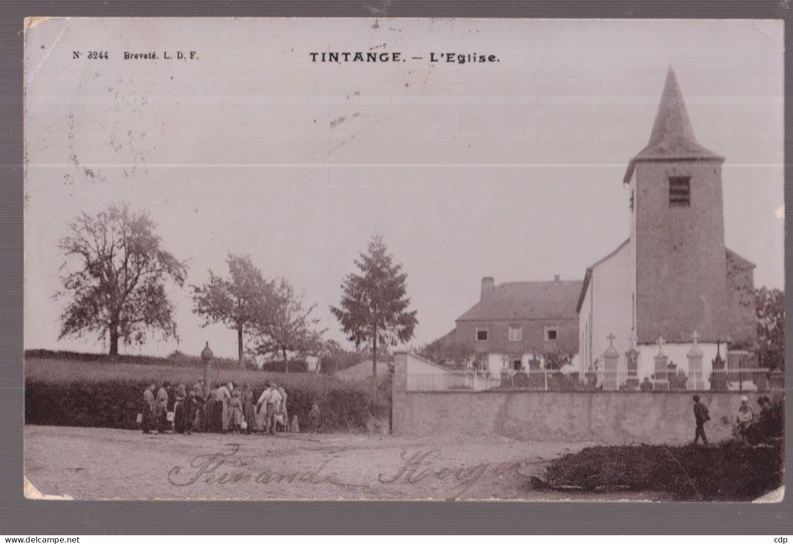 carte photo tintange   1905