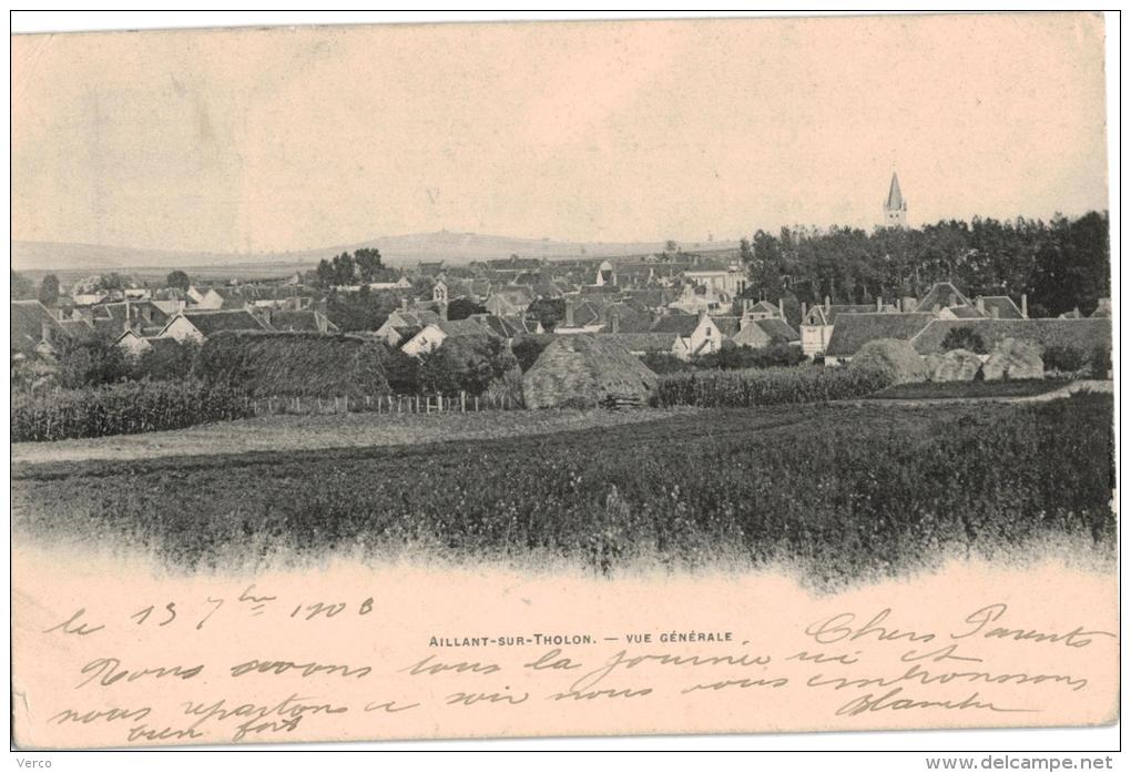 Carte Postale Ancienne de AILLANT SUR THOLON