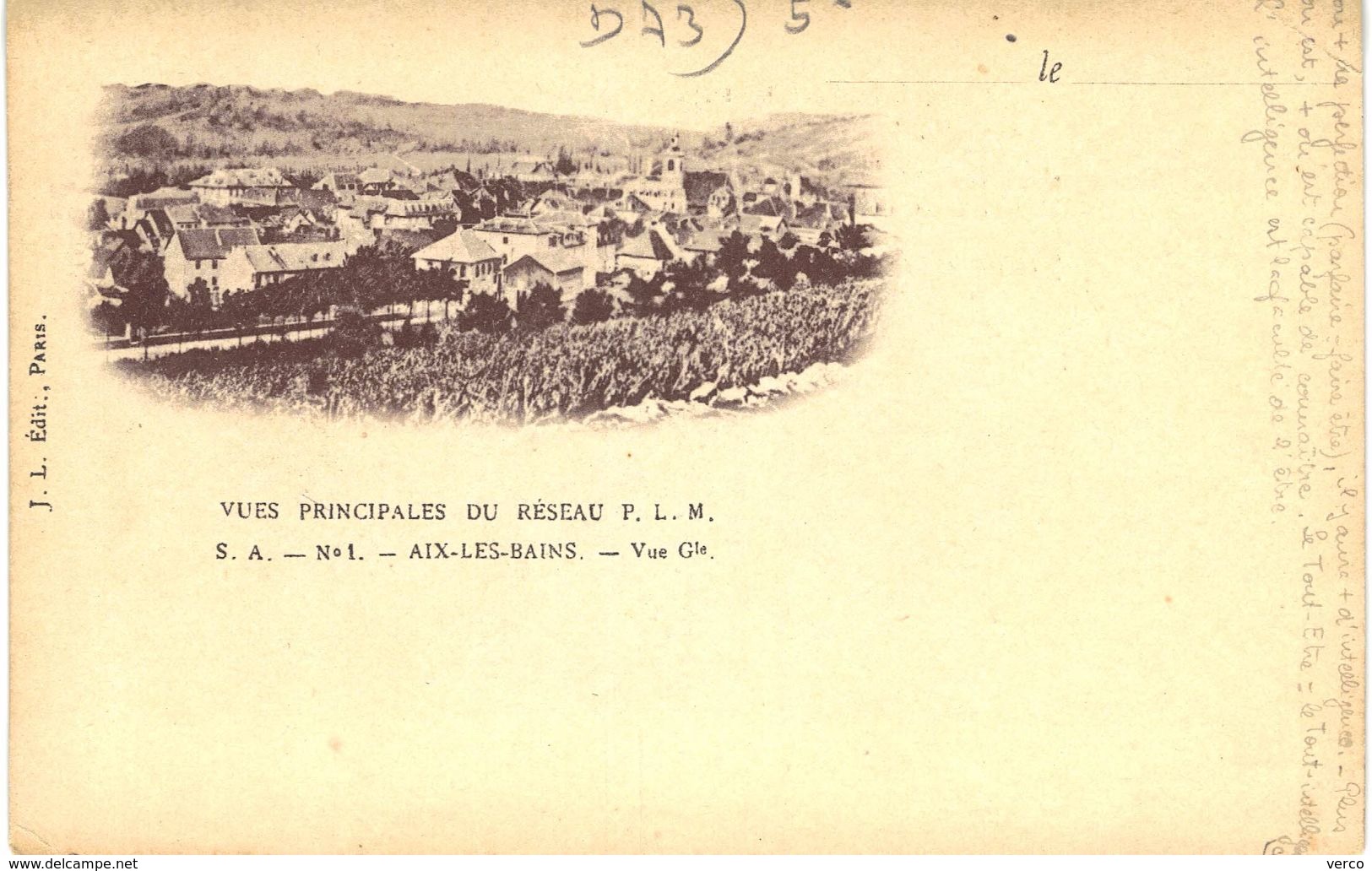 Carte postale ancienne de AIX les BAINS