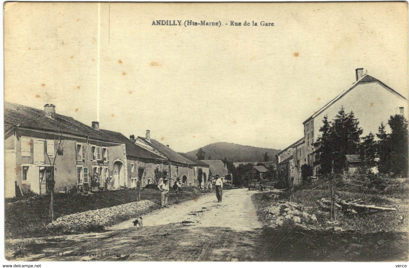 CARTE POSTALE  ANCIENNE DE ANDILLY - RUE DE LA GARE