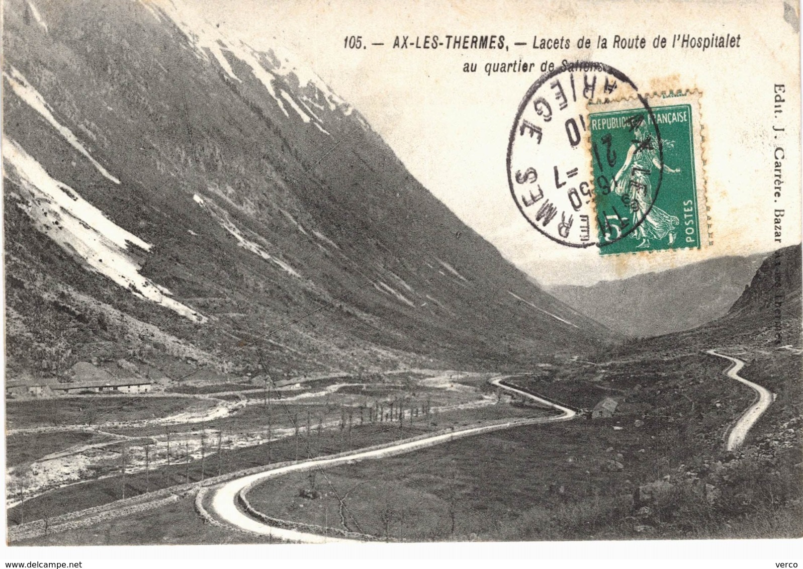 Carte  POSTALE  ANCIENNE de  AX les THERMES