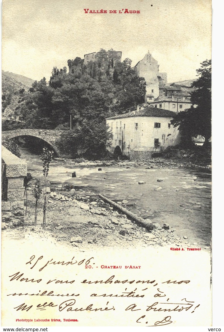 Carte POSTALE Ancienne de  AXAT