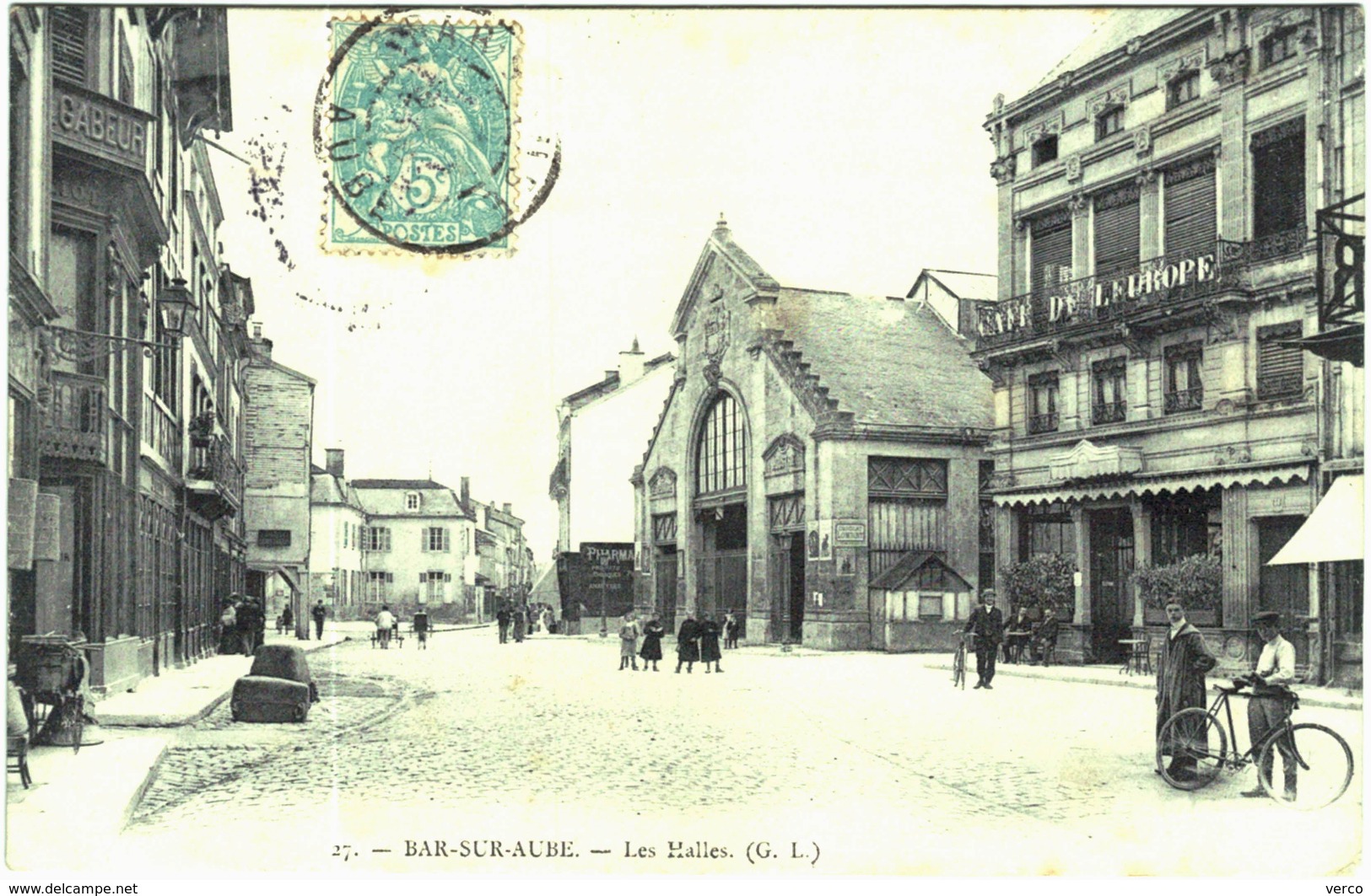 Carte Postale Ancienne de BAR SUR AUBE-Les Halles