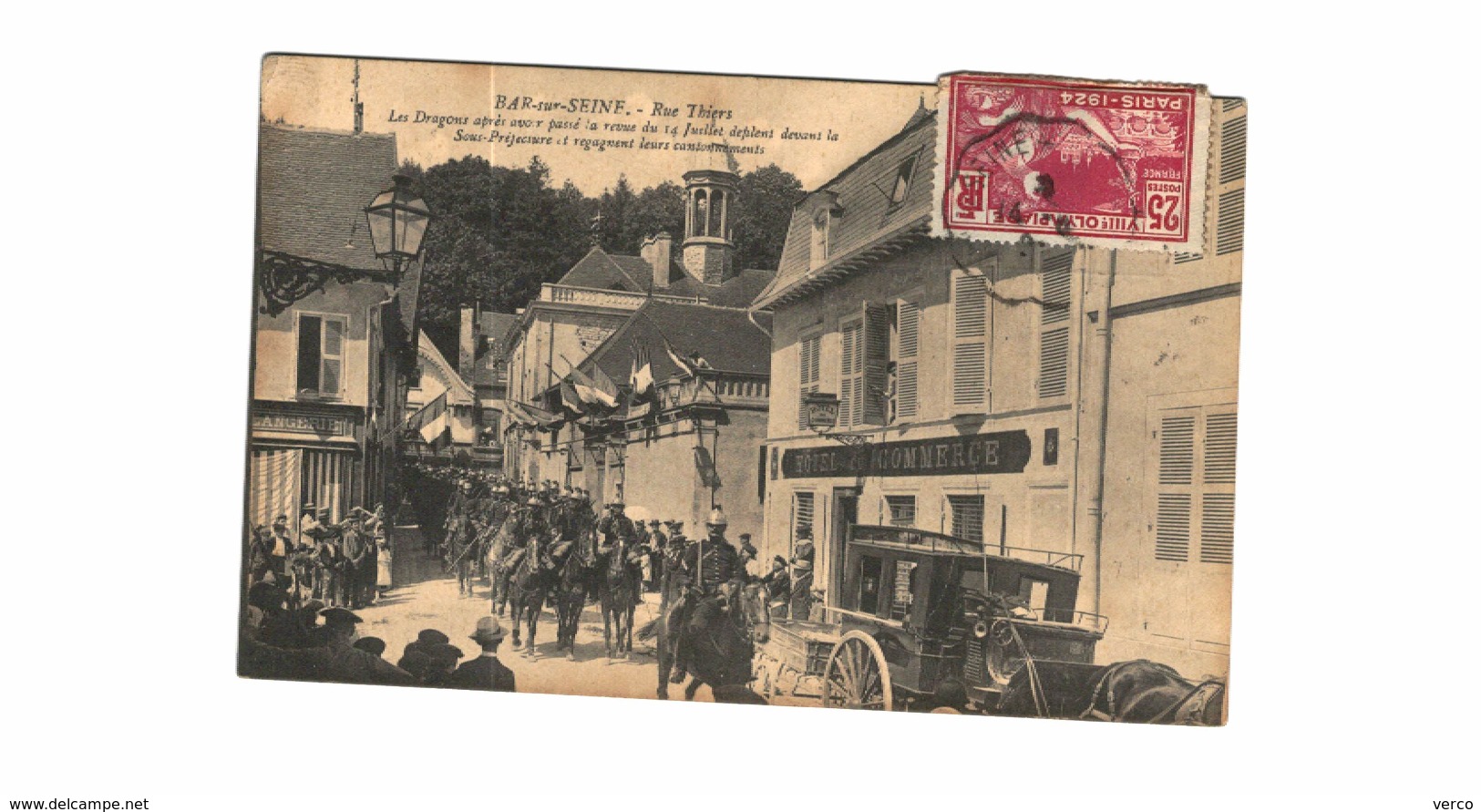 Carte Postale Ancienne  De BAR SUR SEINE-Rue Thiers