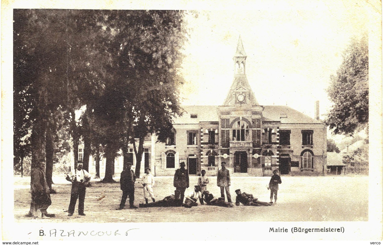 Carte POSTALE Ancienne de  BAZANCOURT - Mairie