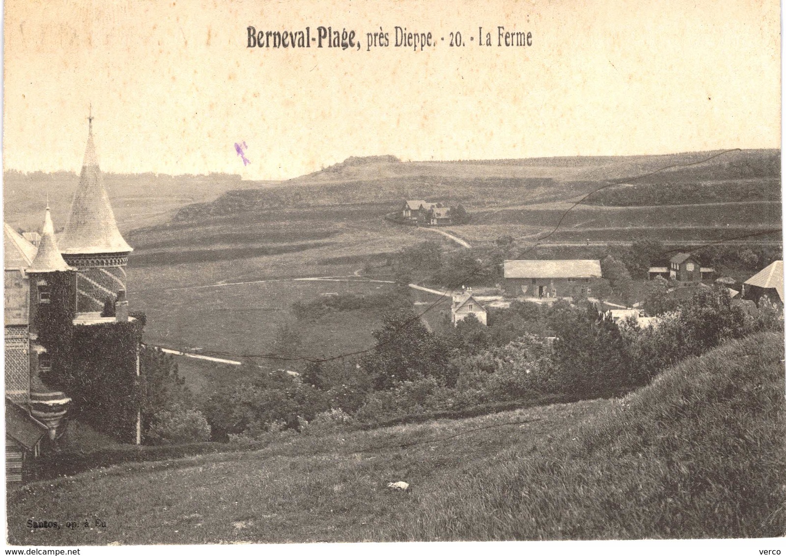 Carte POSTALE Ancienne de BERNEVAL  PLAGE - Ferme