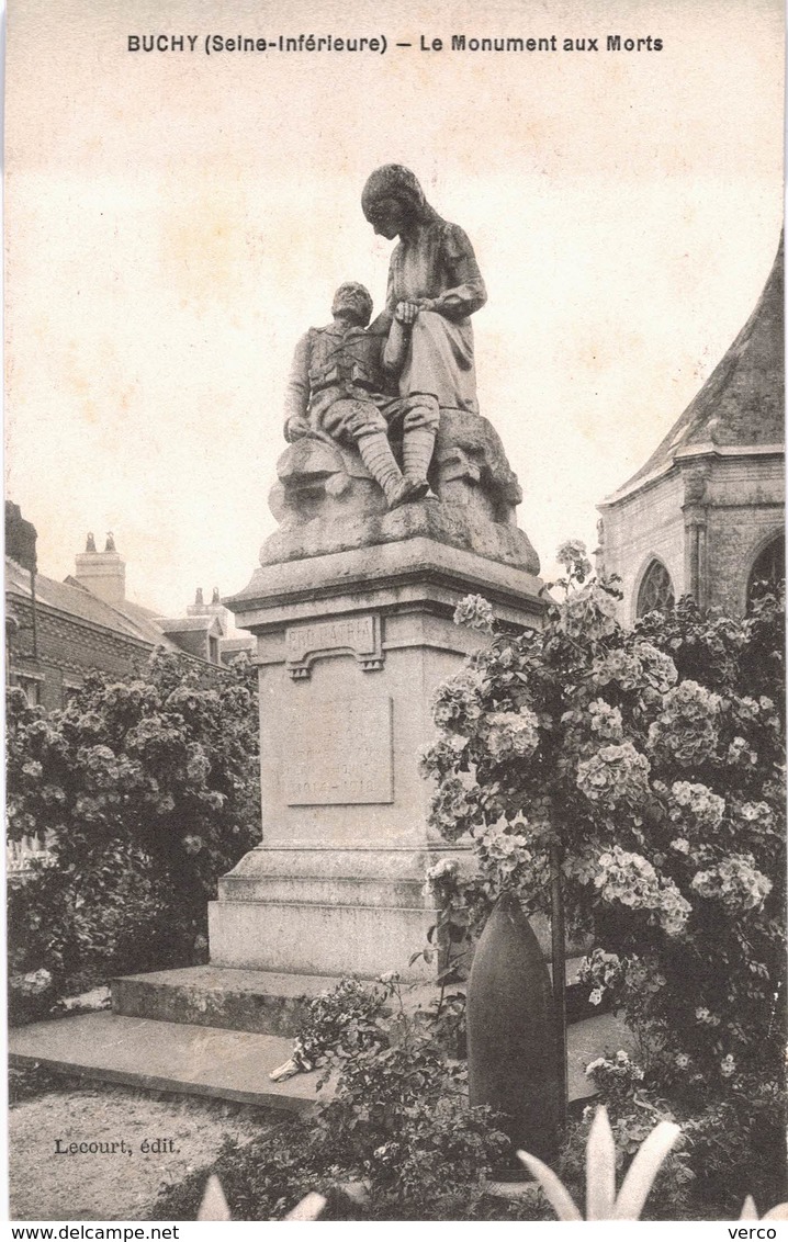 CARTE POSTALE Ancienne  de  BUCHY -Monuments aux morts