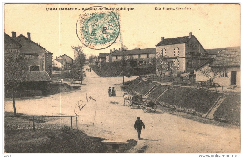 CARTE POSTALE ANCIENNE DE CHALINDREY -   avenue de la république