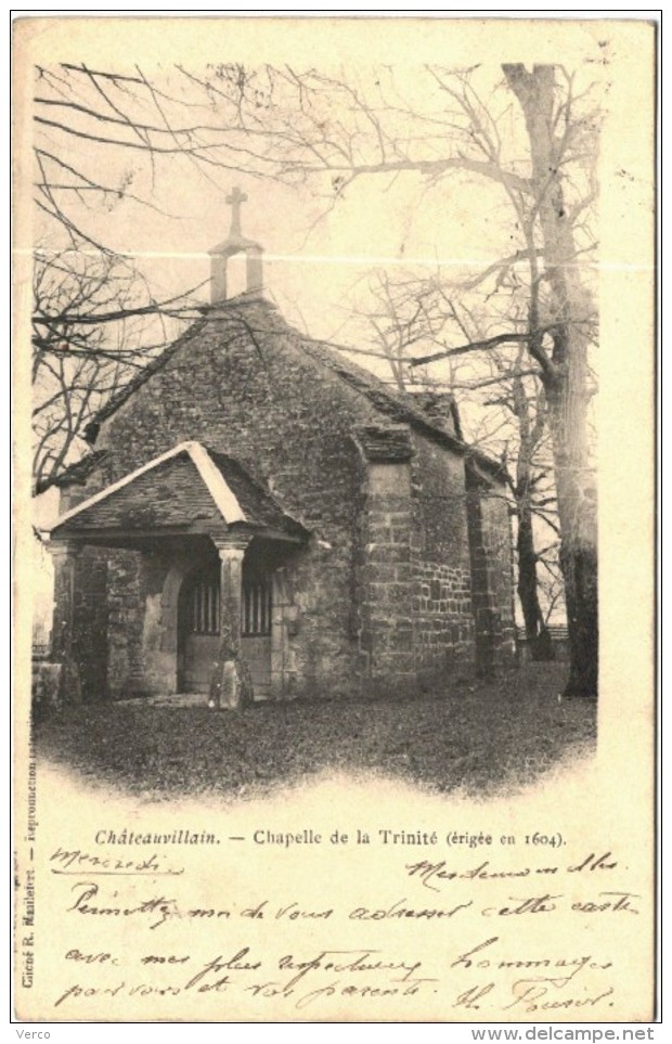 CARTE POSTALE ANCIENNE DE CHATEAUVILLAIN - CHAPELLE DE LA TRINITE