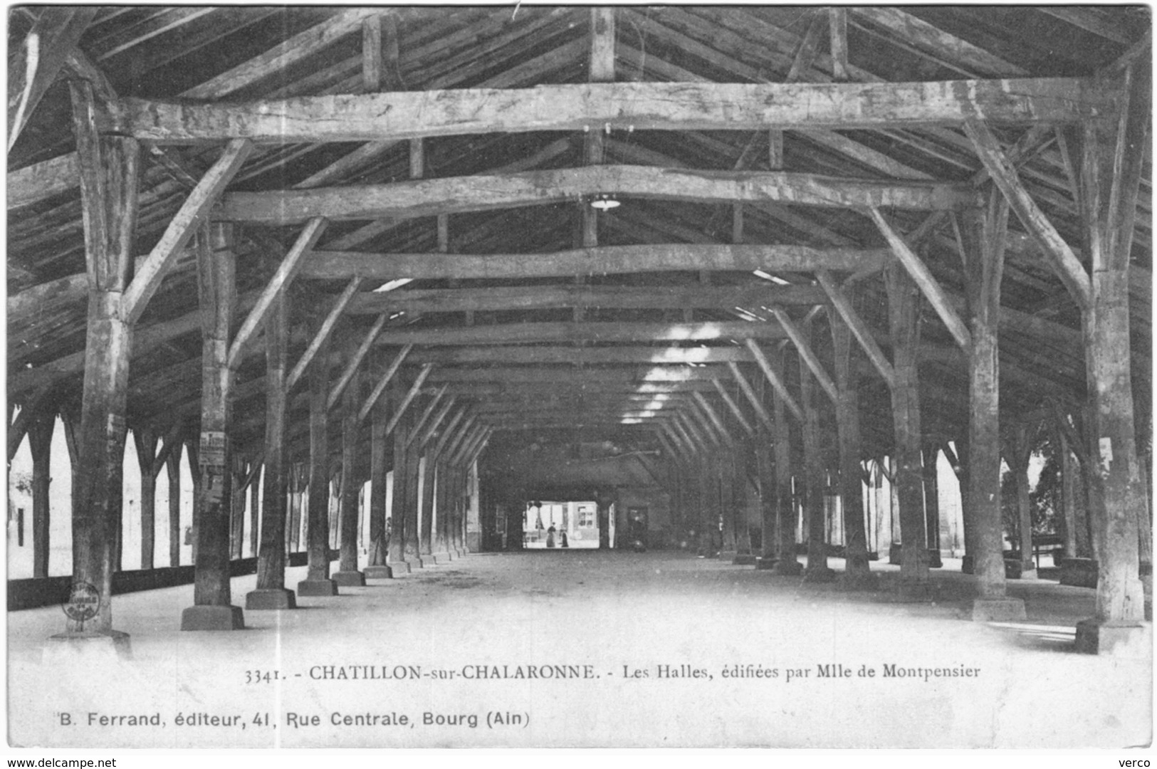 Carte Postale Ancienne de CHATILLON SUR CHALARONNE-les halles