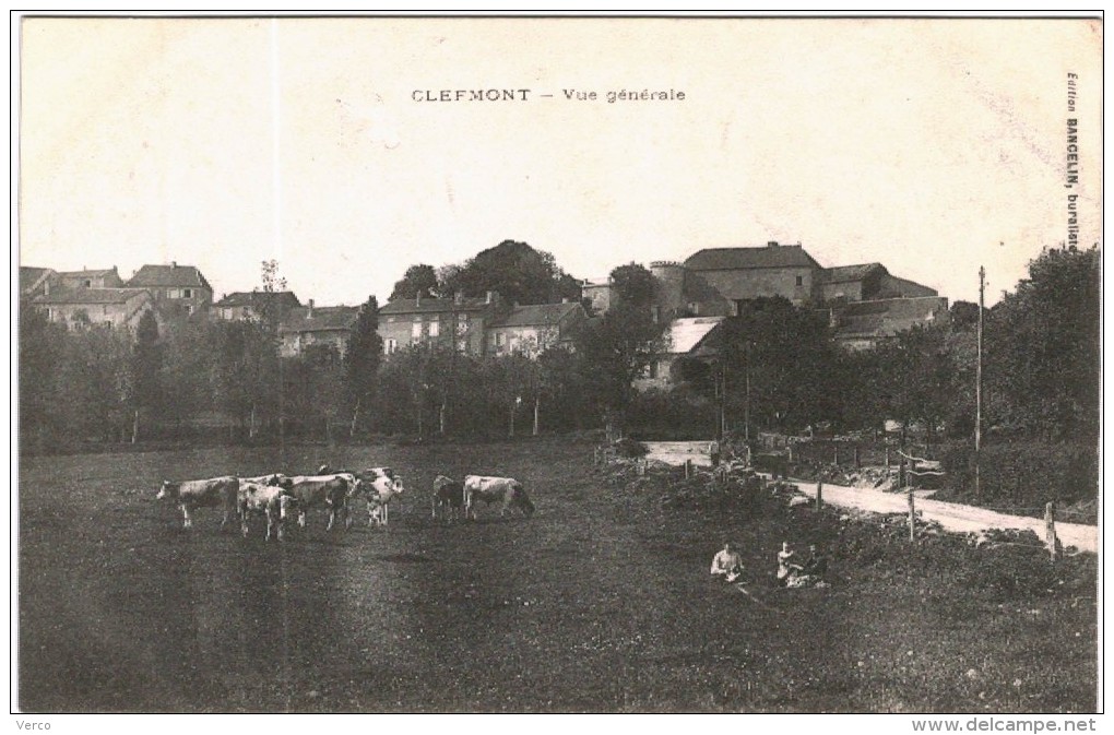 CARTE POSTALE ANCIENNE DE CLEFMONT - VUE GENERALE