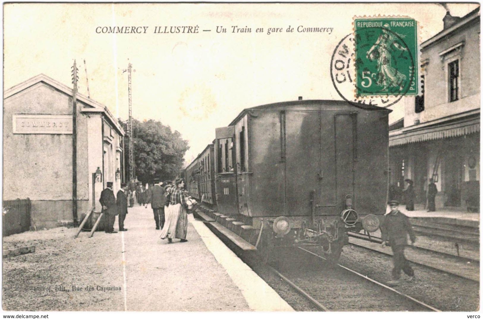 Carte Postale Ancienne de COMMERCY ILLUSTRE-Un train en Gare de Commercy