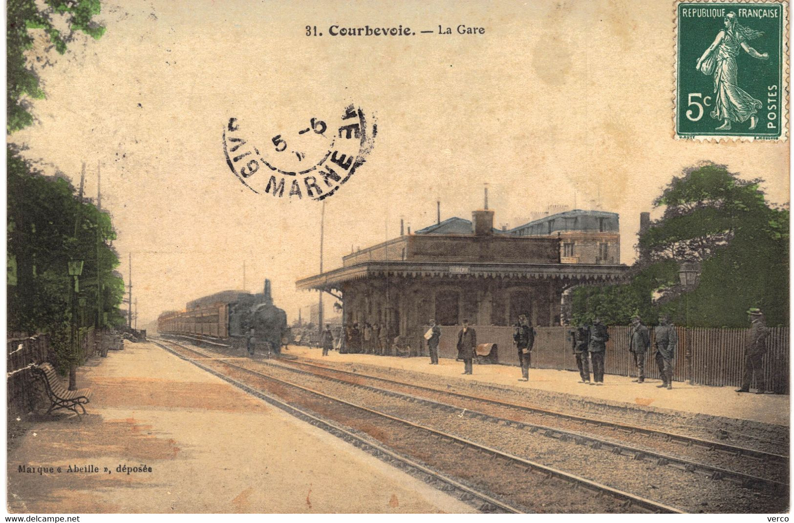 Carte POSTALE Ancienne de  COURBEVOIE - Gare