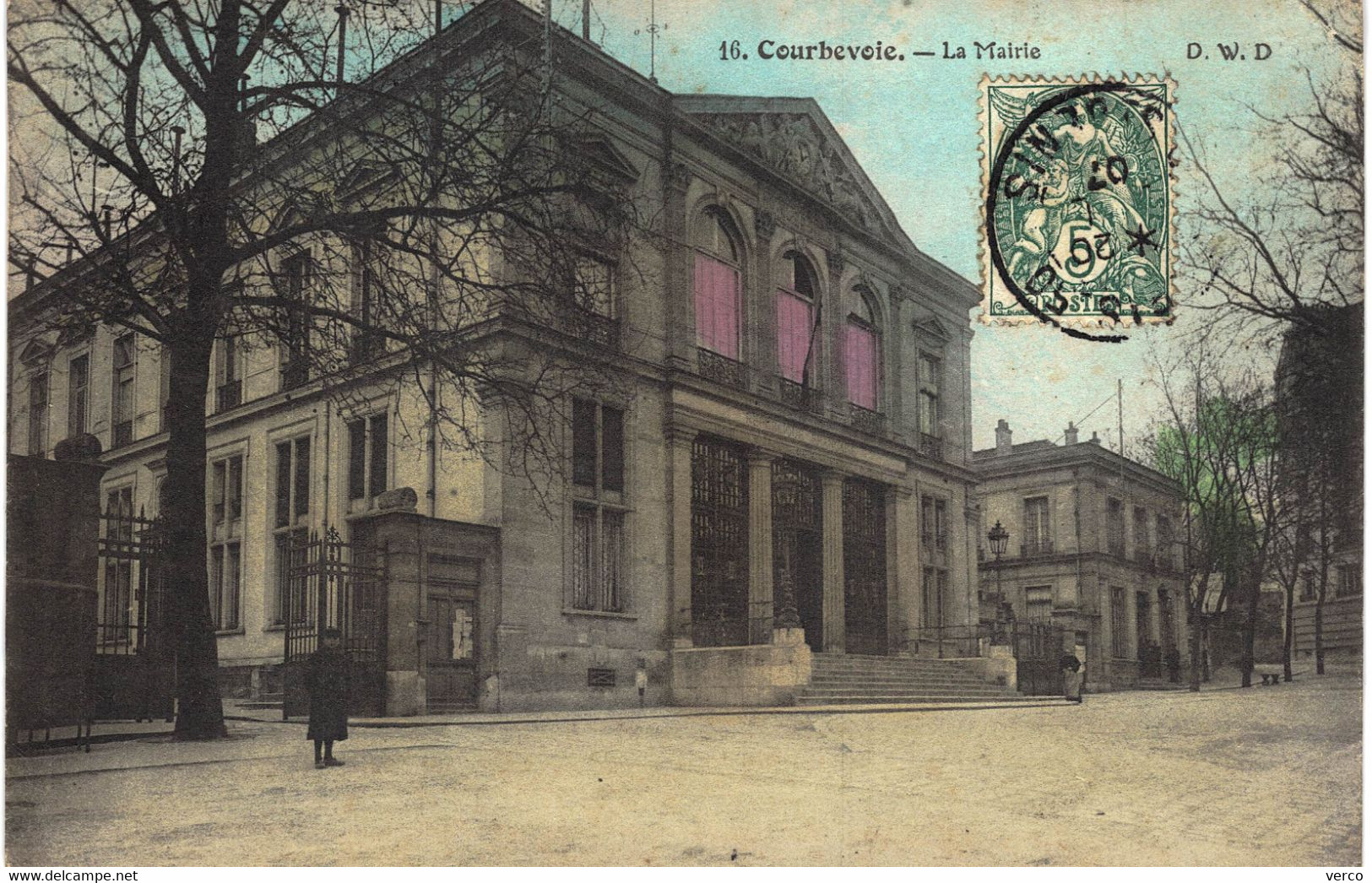 Carte POSTALE  Ancienne  de  COURBEVOIE - La mairie