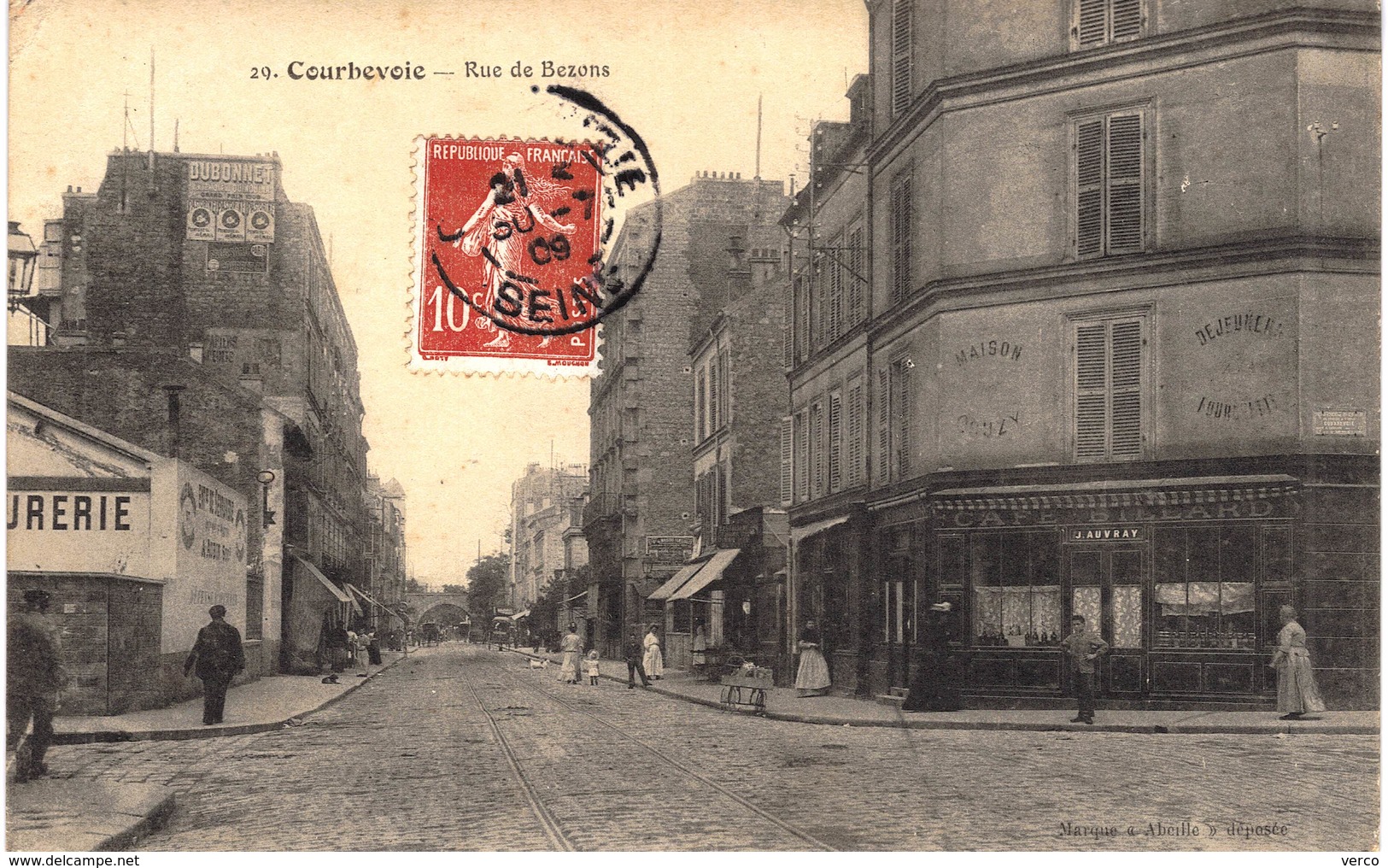 Carte POSTALE  Ancienne de  COURBEVOIE - Rue de BEZONS