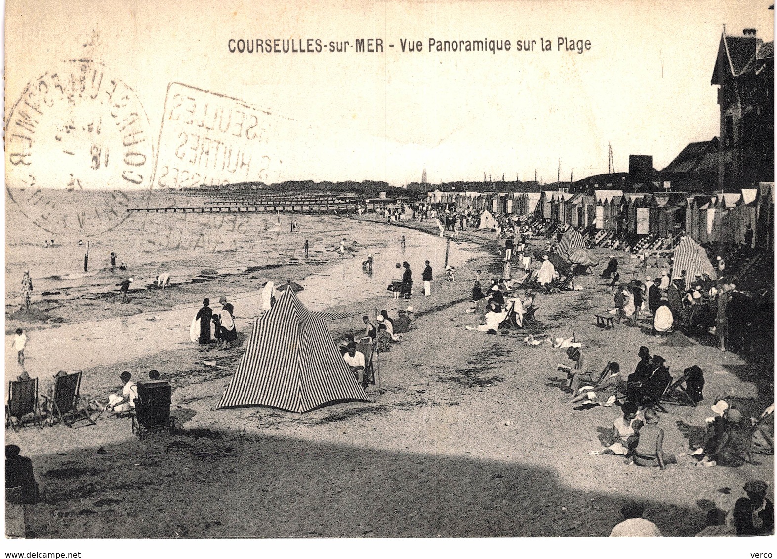 Carte postale ancienne de COURSEULLES sur MER