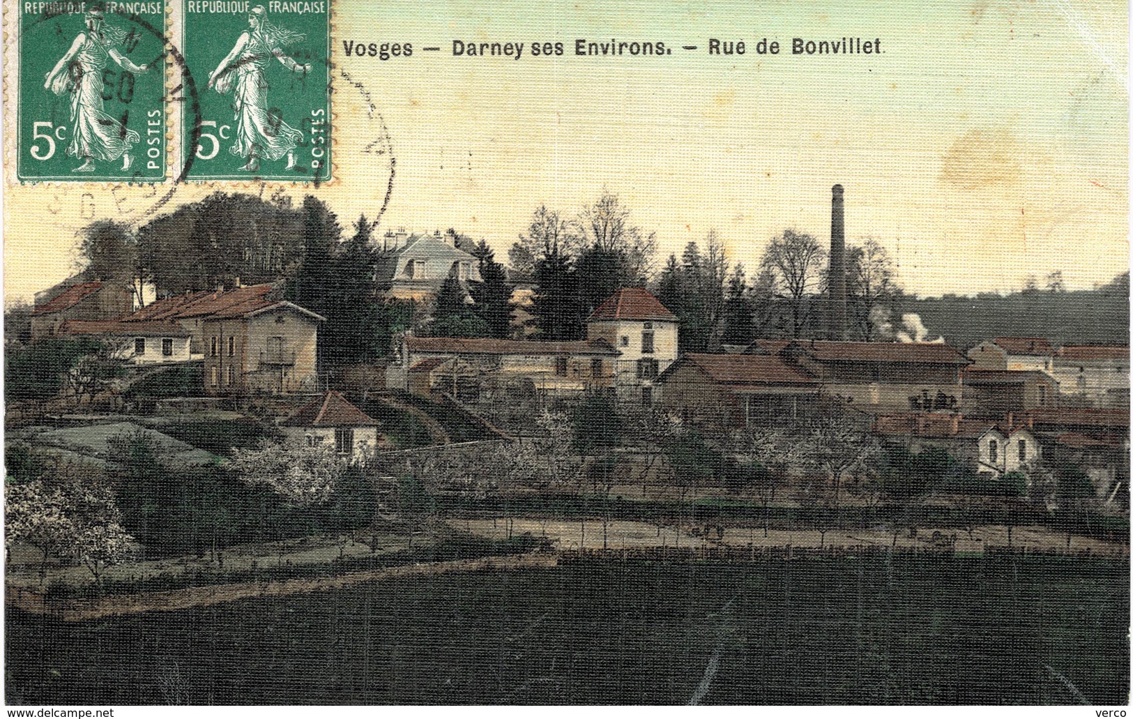 Carte Postale ancienne de DARNEY ses environs, Rue de BONVILLET