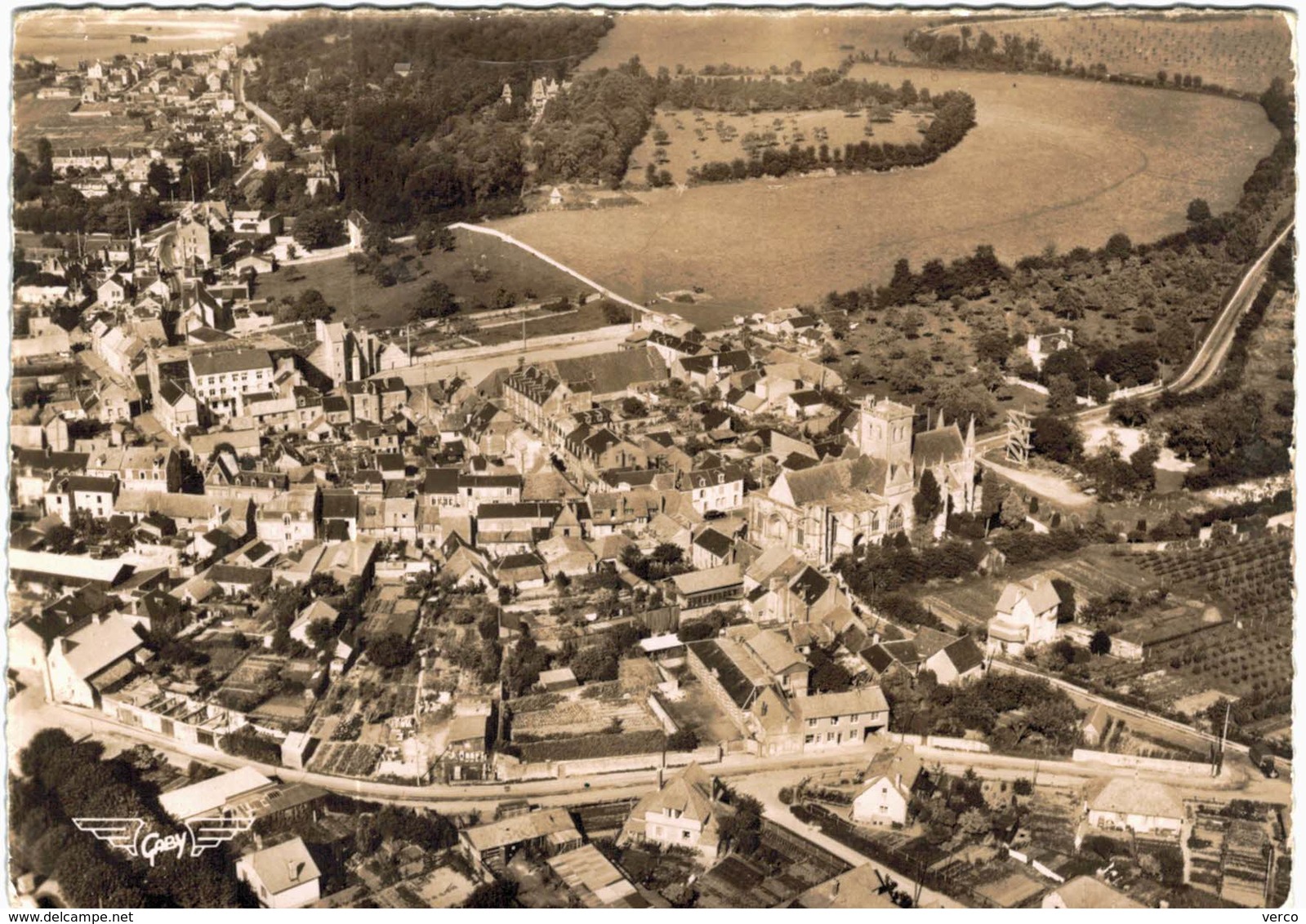 Carte Postale Ancienne de DIVES CABOURG-vue aérienne