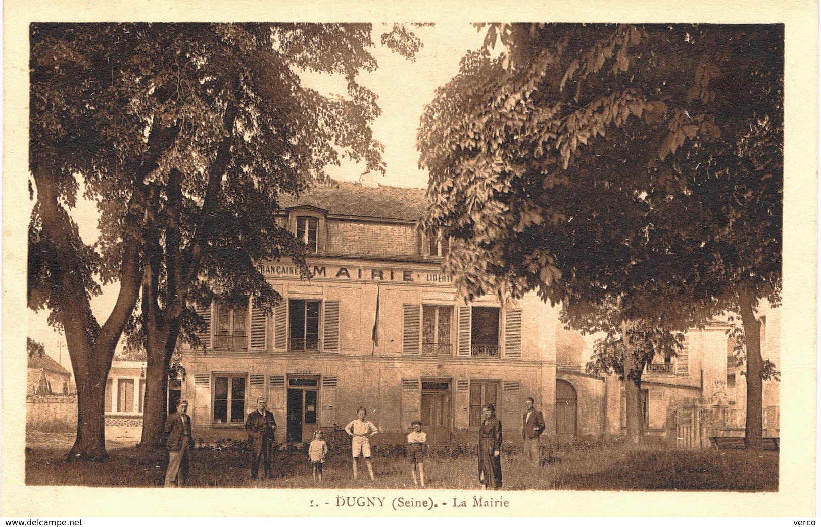 Carte   POSTALE  Ancienne de  DUGNY -  la Mairie