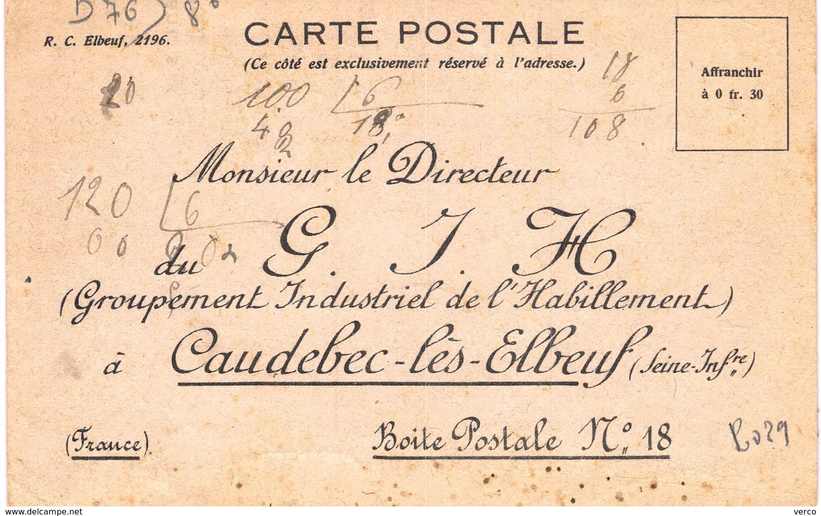 Carte postale ancienne de ELBEUF