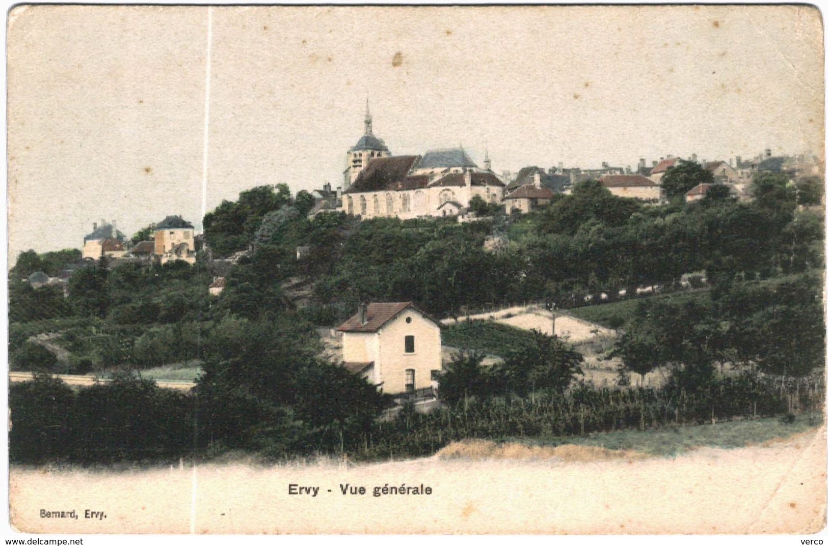 Carte Postale Ancienne de ERVY LE CHATEL-vue générale