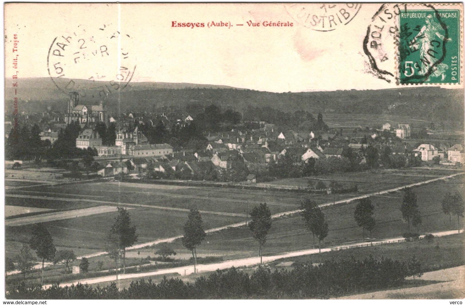 Carte Postale Ancienne de ESSOYES-vue générale