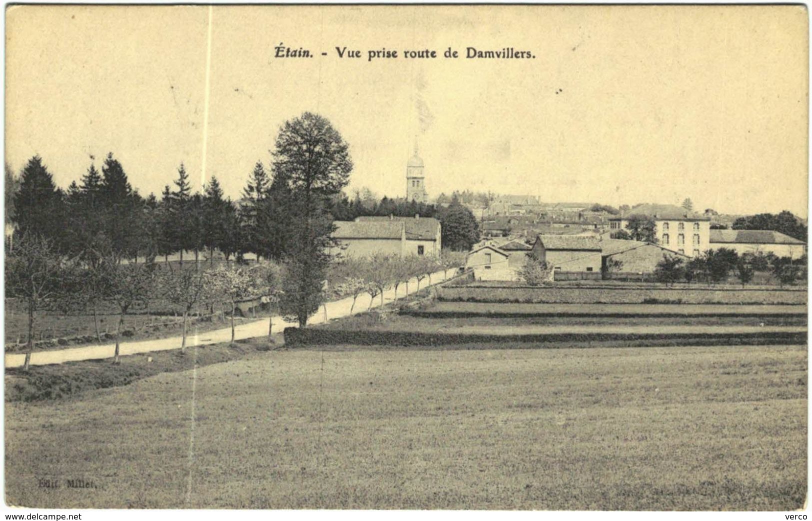 Carte Postale Ancienne de ETAIN-Vue prise route de Damvillers