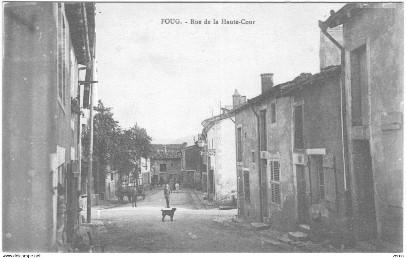 Carte Postale Ancienne de FOUG-rue de la Haute Cour