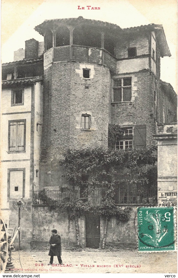 Carte POSTALE ANCIENNE de  GAILLAC - Vieille Maison XV°