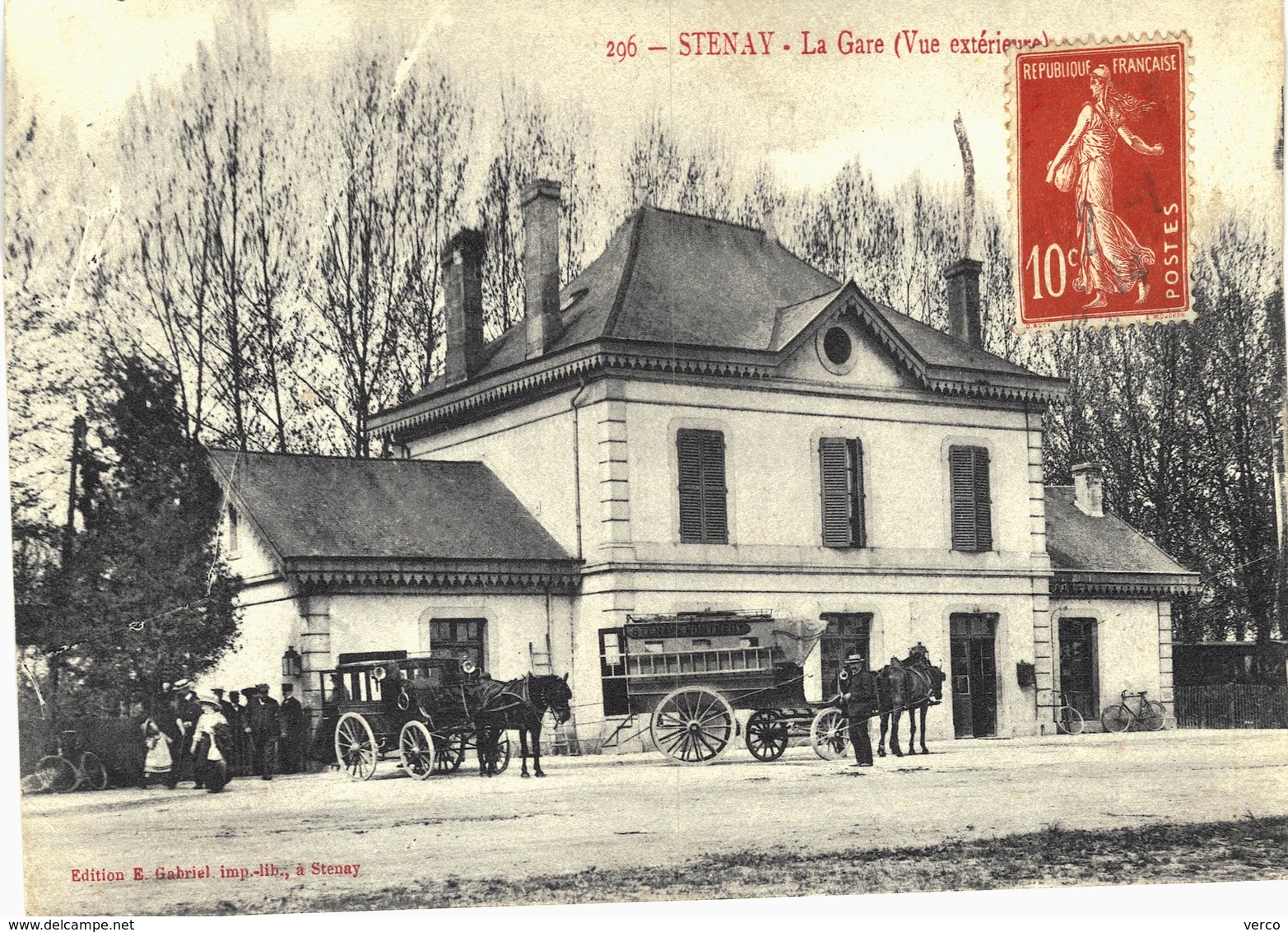 Carte postale ancienne de GARE : STENAY