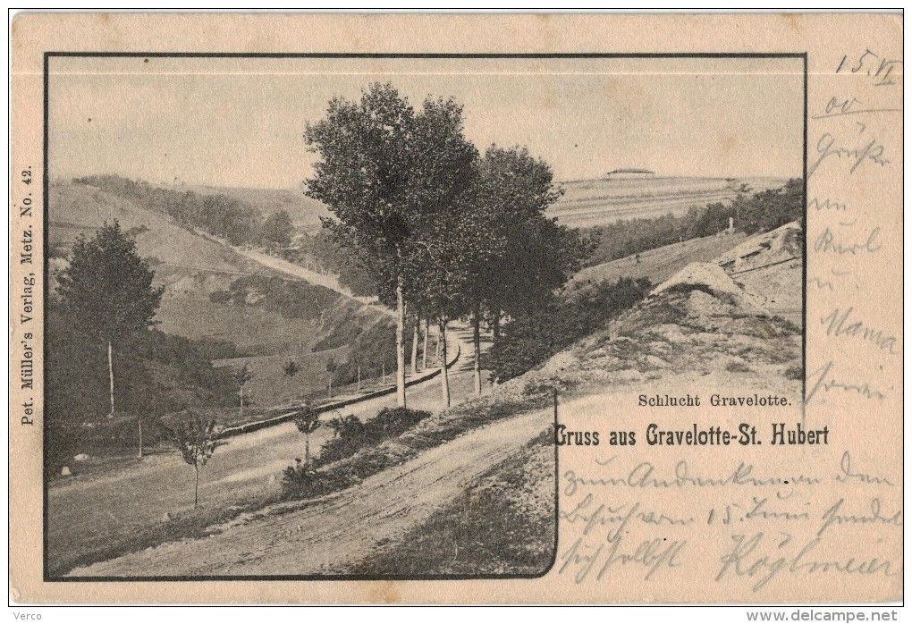 Carte Postale Ancienne de GRAVELOTTE-Saint Hubert