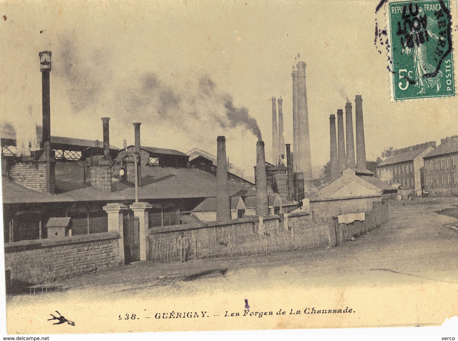 Carte  postale ancienne de GUERIGNY - Les forges de La Chaussade