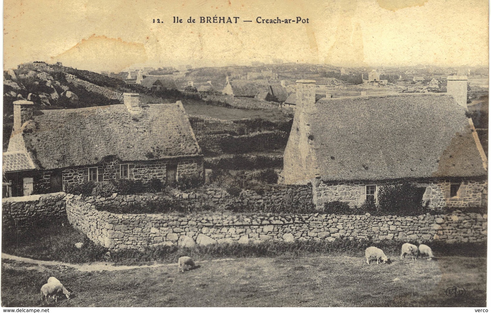 Carte  Postale  ancienne de ILE de BREHAT - Creach ar pot