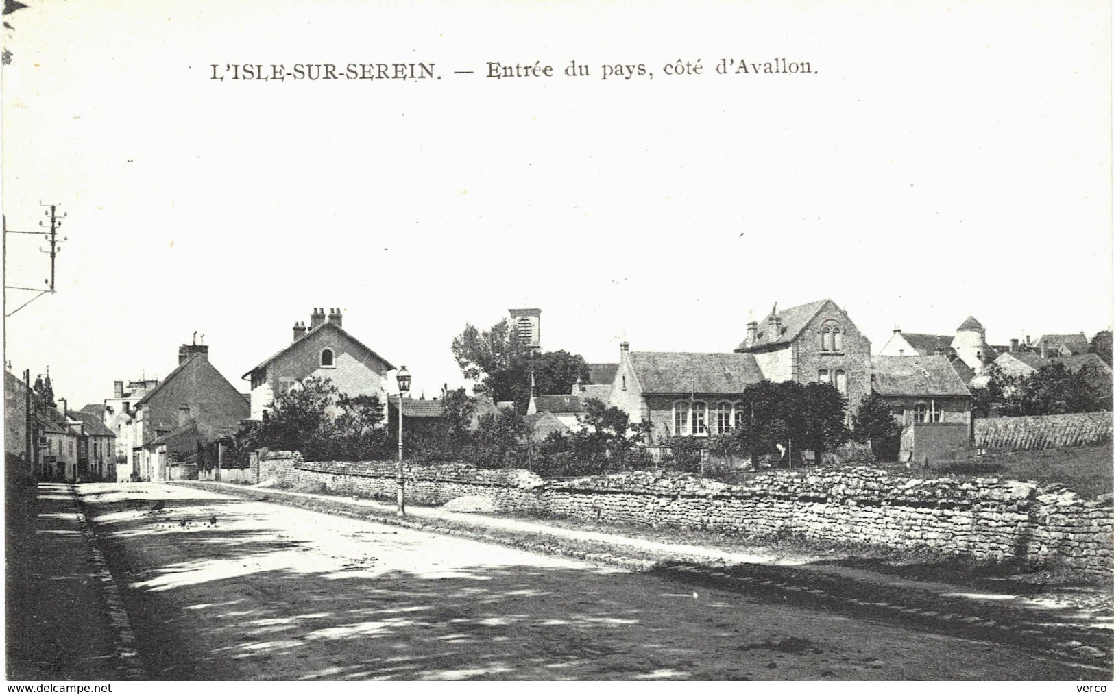 Carte Postale ANCIENNE  de  L'ISLE  sur  SEREIN - Entrée, cotè d'AVALLON