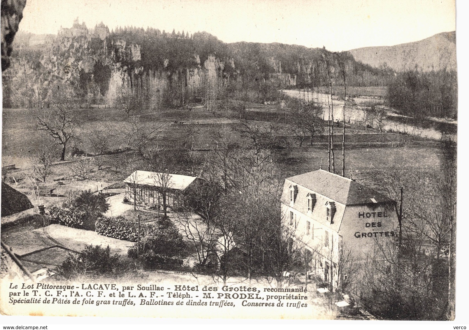 Carte Postale ancienne de LACAVE, Hotel des Grottes