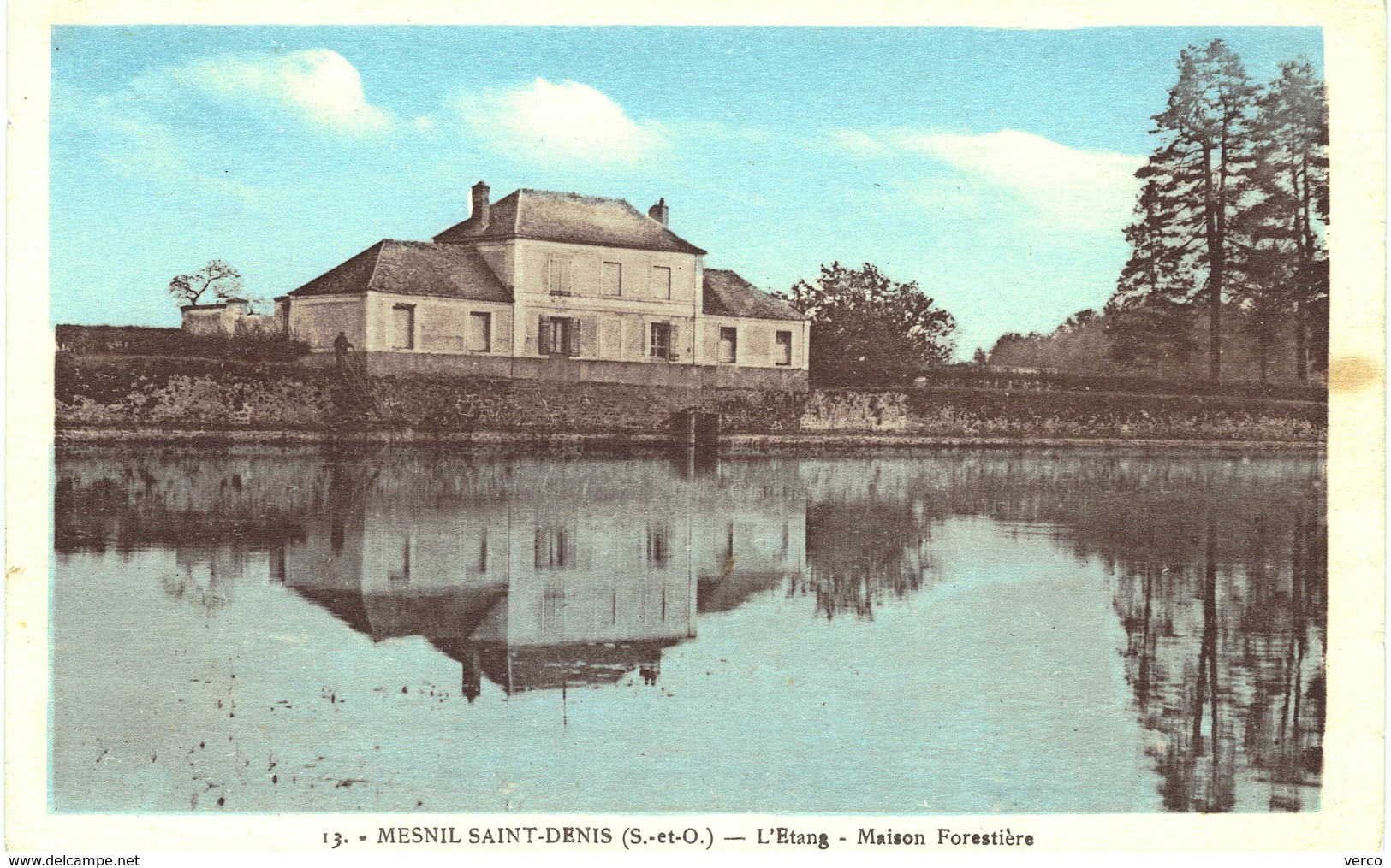 Carte postale ancienne de  Le MESNIL Saint DENIS - Etang