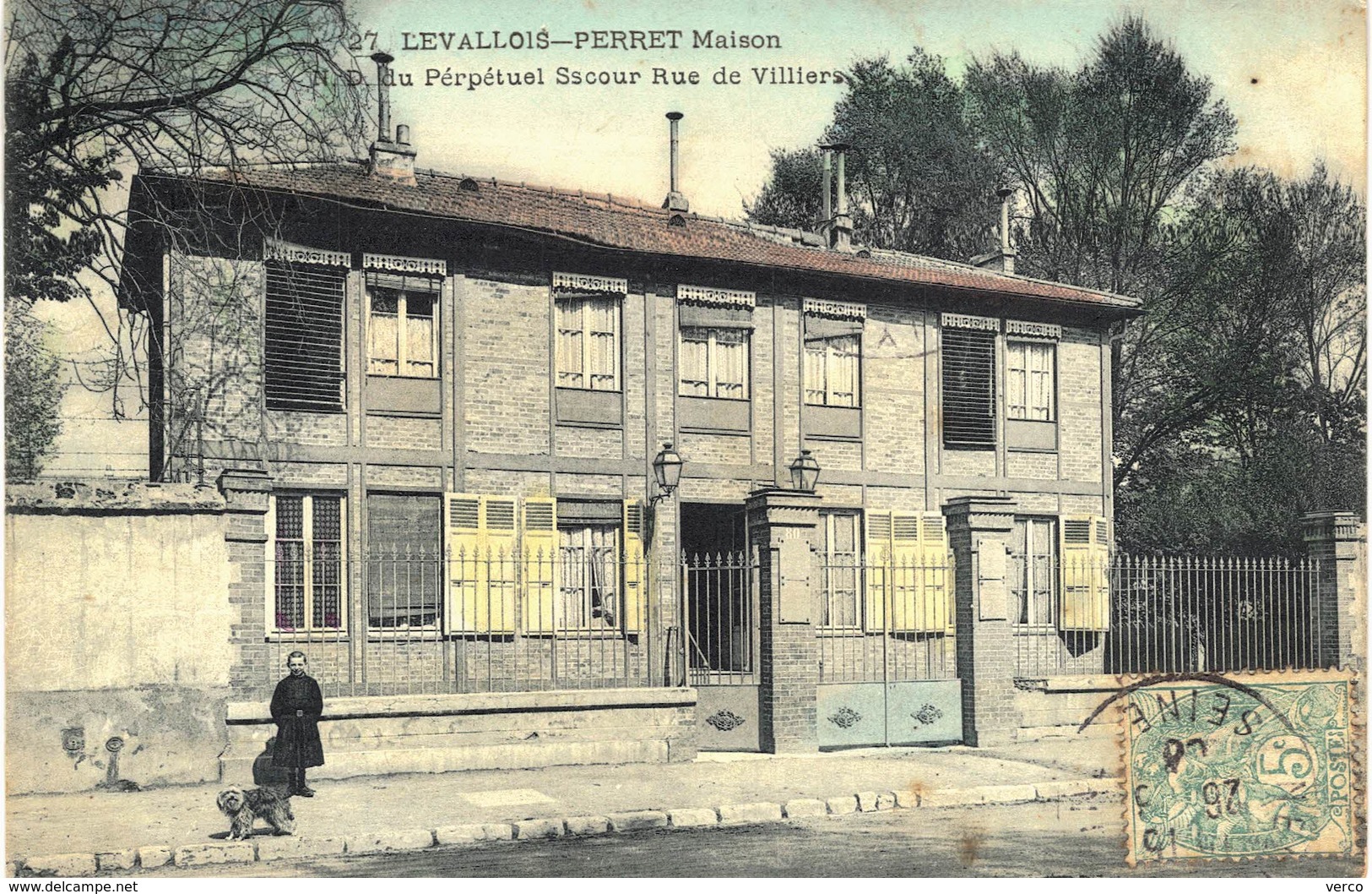 Carte POSTALE Ancienne de LEVALLOIS - PERRET - Maison Rue de Villiers