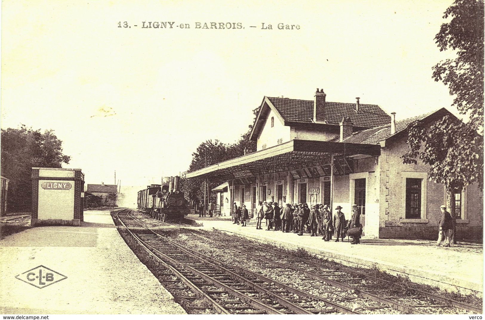 Carte  Postale  ancienne de  LIGNY en BARROIS - La GARE