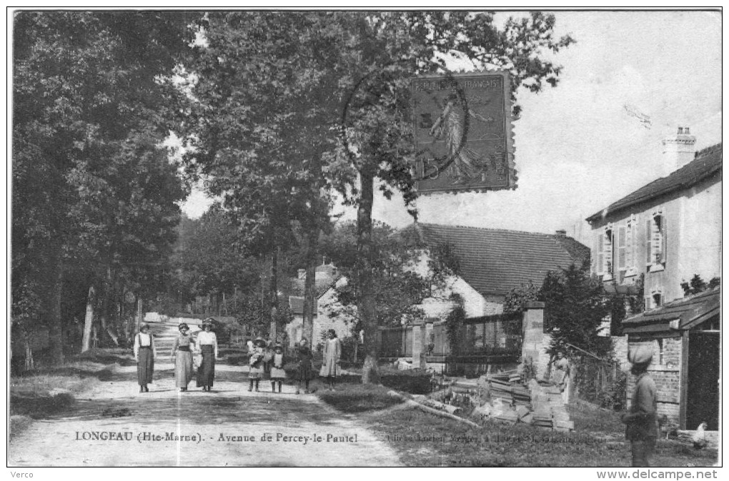 CARTE POSTALE ANCIENNE DE LONGEAU -   AVENUE DE PERCEY LE PAUTEL