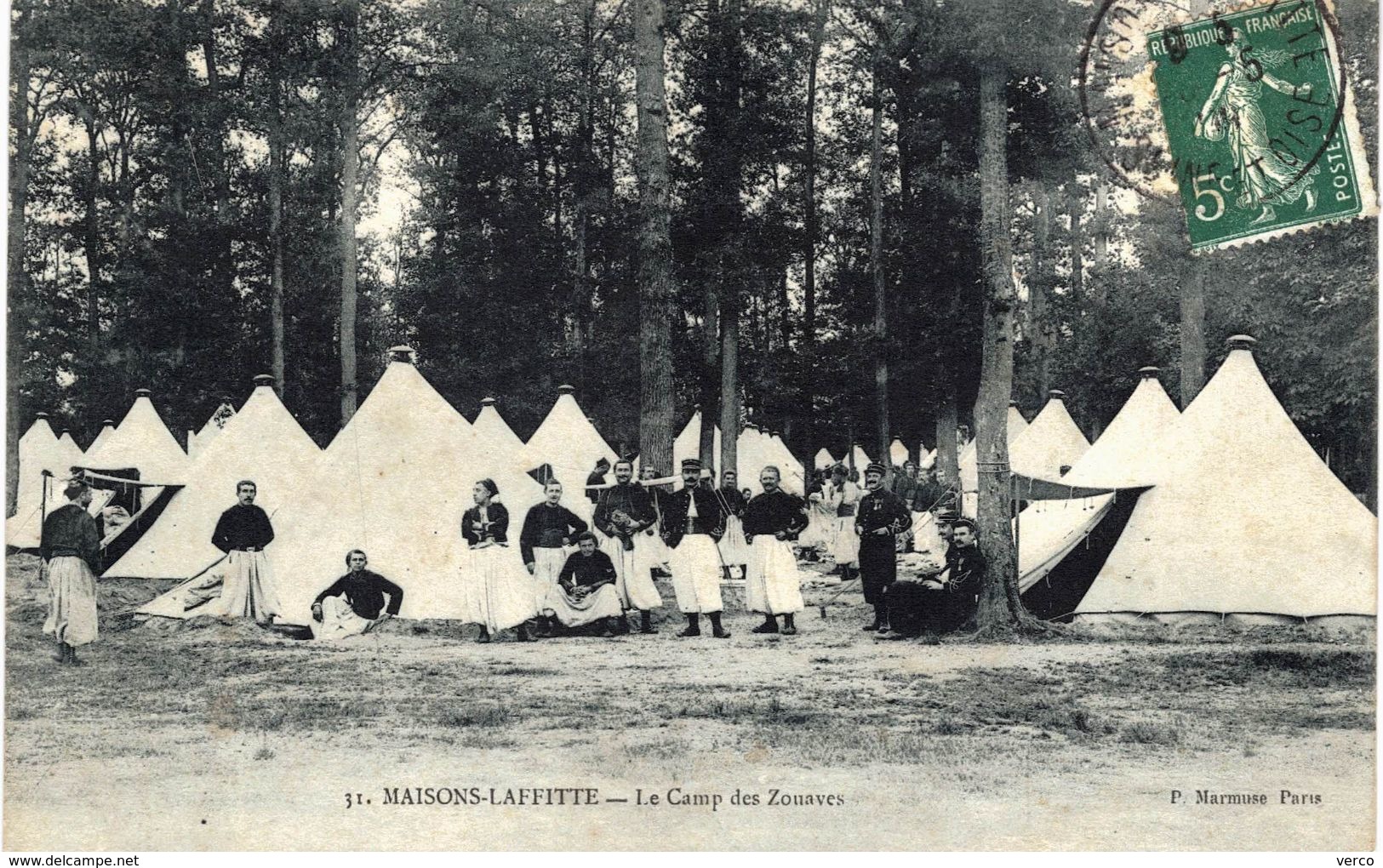 Carte POSTALE  Ancienne de MAISONS - LAFFITTE - Camp de ZOUAVES