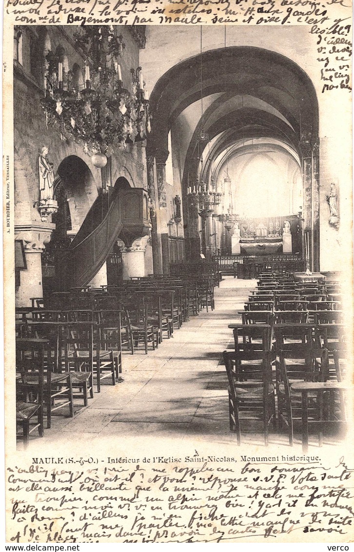 Carte Postale ANCIENNE de   MAULE - Eglise St NICOLAS