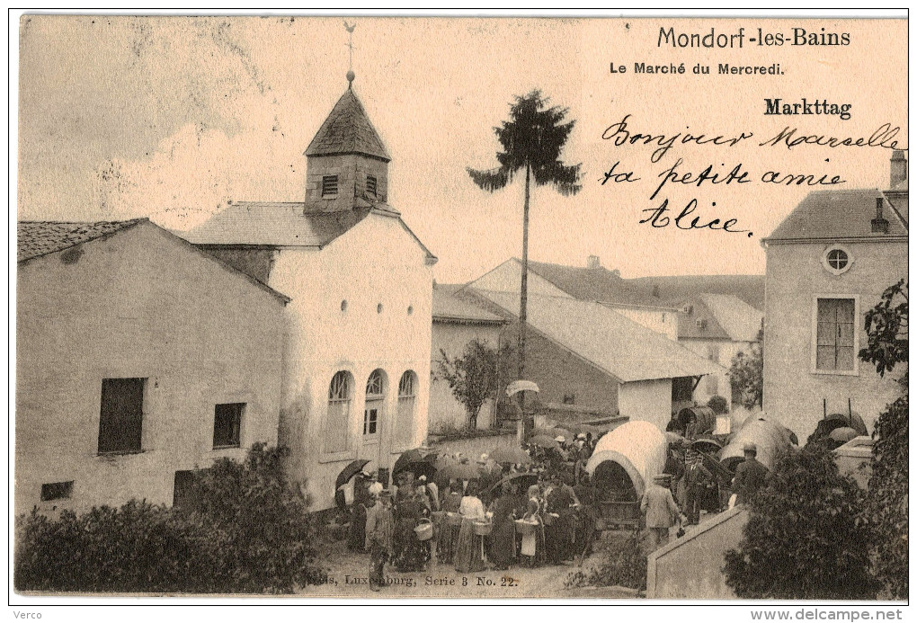 Carte Postale Ancienne de MONDORF LES BAINS