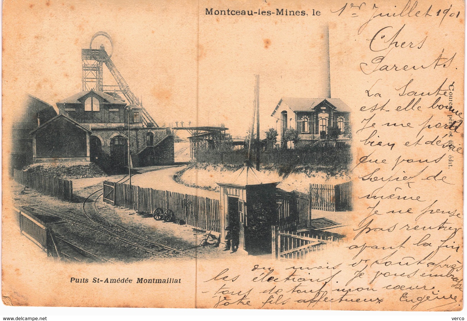 Carte postale ancienne de MONTCEAU les MINES